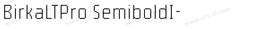 BirkaLTPro SemiboldI字体转换